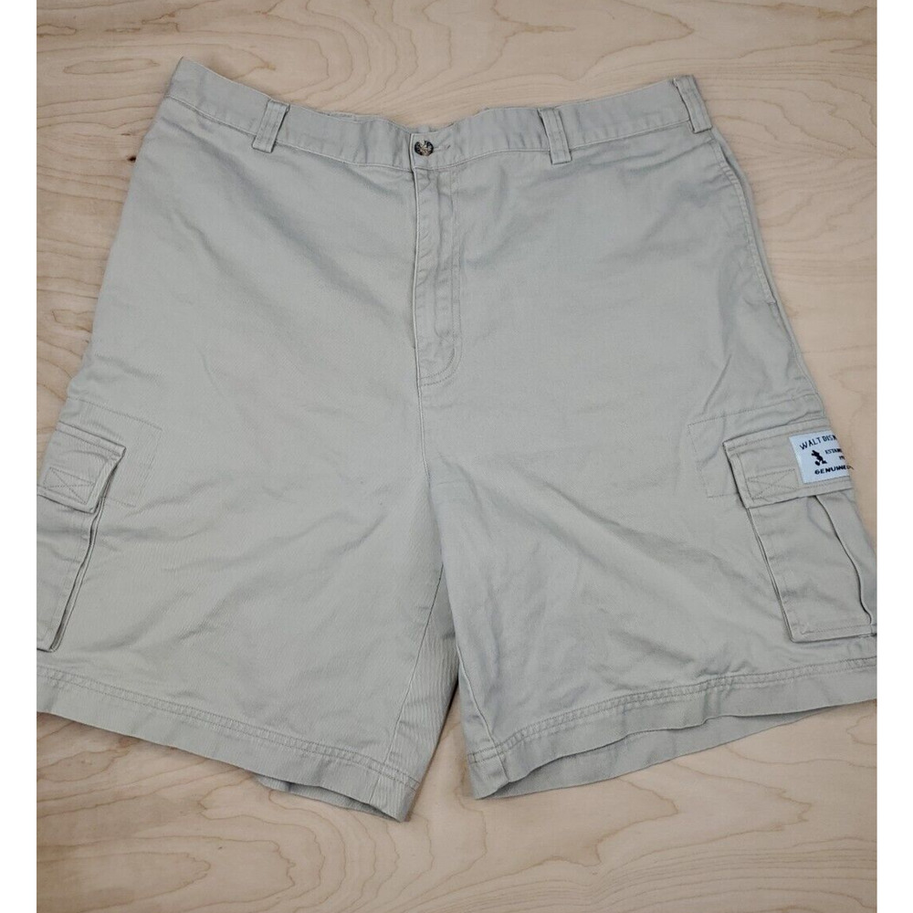 Walt Disney World Safari Cargo Shorts Mens Size 36 Khaki Flat Front
